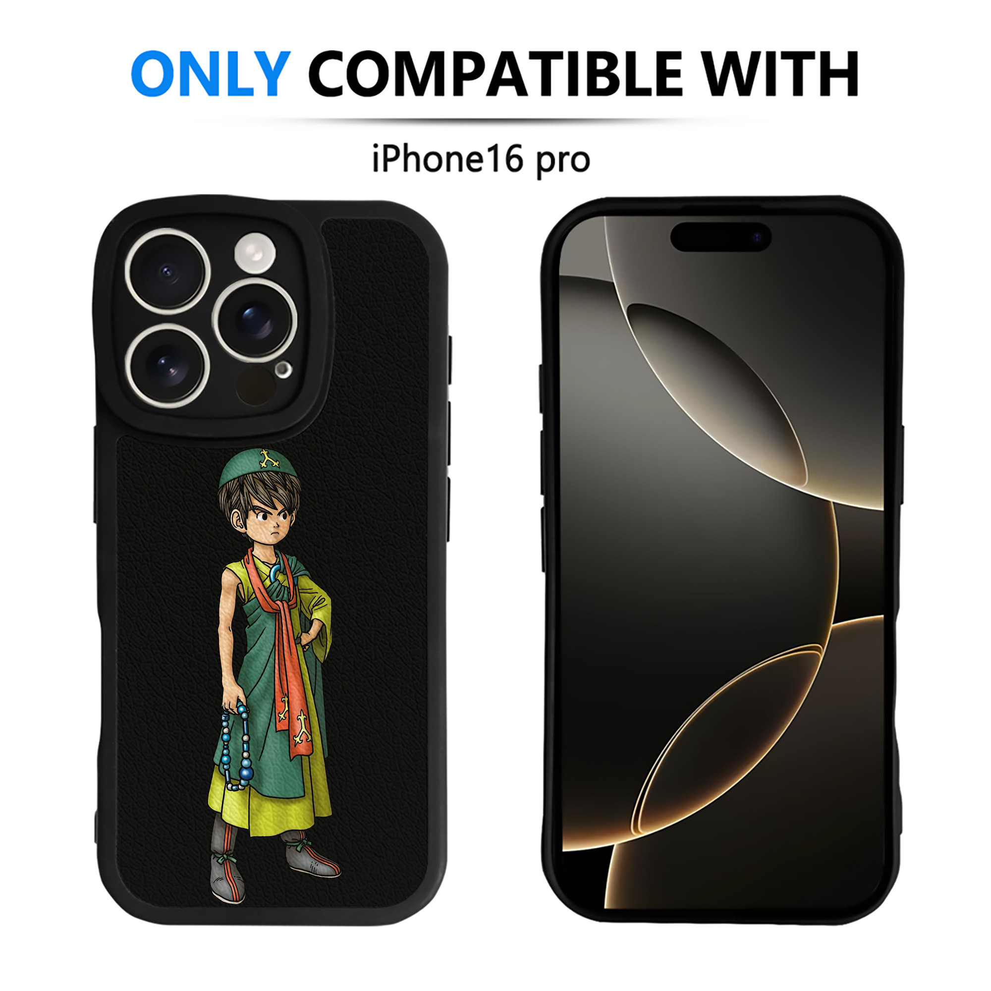 （画像用） ドラゴンクエスト Doragon Kuesuto Dragon Quest 【iPhone 16シリーズ対応】シリコンスマホケース（レザー調） 材質：シリコン